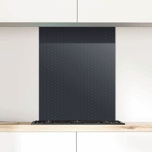 Polka Dot Glass Splashback, Basalt