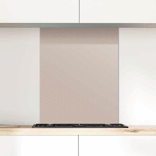 Polka Dot Glass Splashback, Cappucino