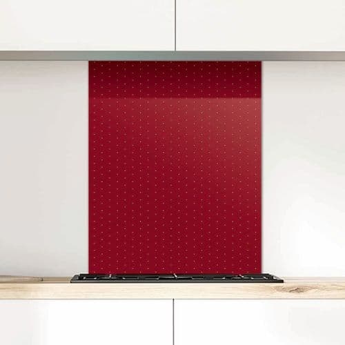Polka Dot Glass Splashback, Cherry
