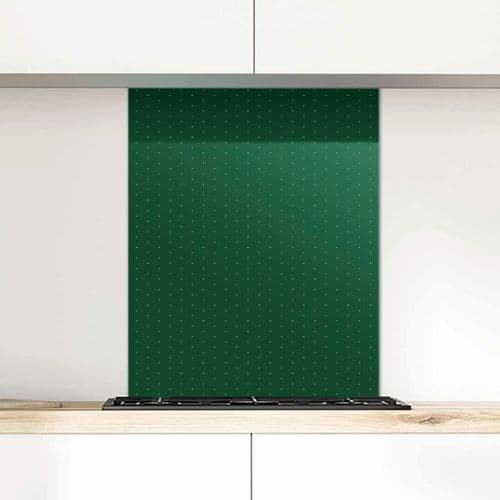 Polka Dot Glass Splashback, Emerald