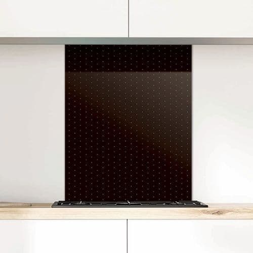 Polka Dot Glass Splashback, Espresso