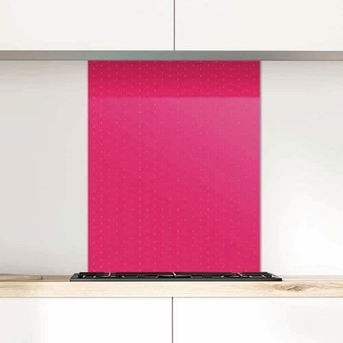 Polka Dot Glass Splashback, Fuschia