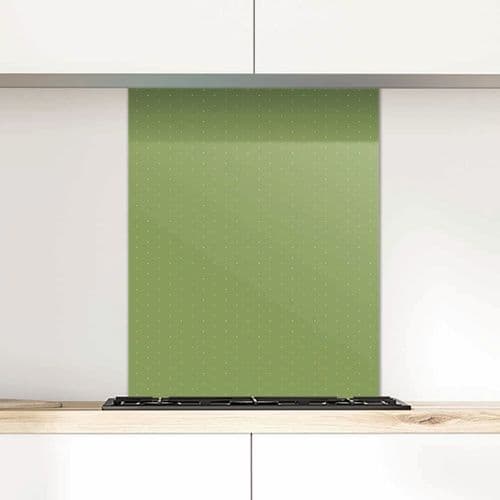 Polka Dot Glass Splashback, Green Olive