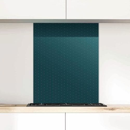 Polka Dot Glass Splashback, Mallard