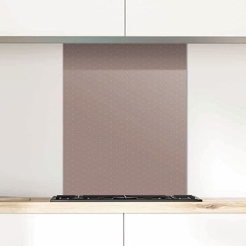 Polka Dot Glass Splashback, Mocha