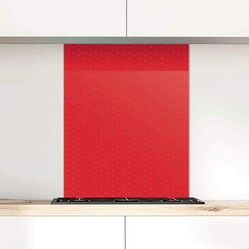 Polka Dot Glass Splashback, Poppy