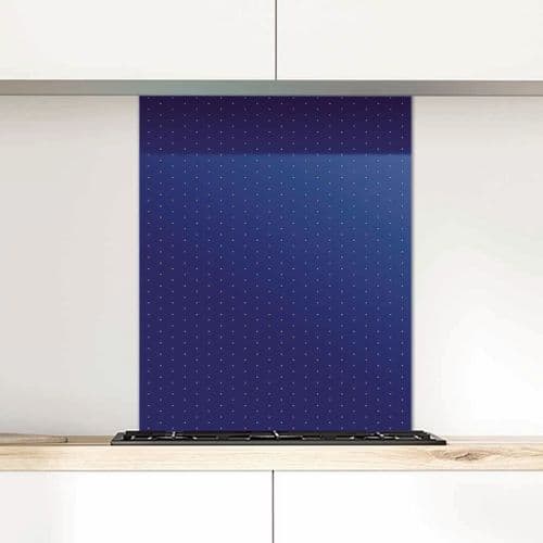 Polka Dot Glass Splashback, Sapphire