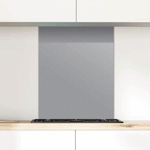 Polka Dot Glass Splashback, Titanium
