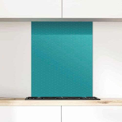 Polka Dot Glass Splashback, Turquoise