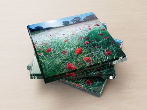 Poppies, Midsummer Dawn - Glass Coasters