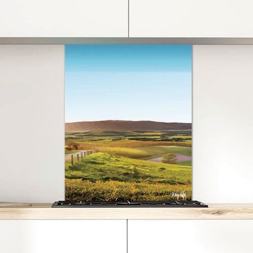 Rolling Hills Blue - Glass Splashback