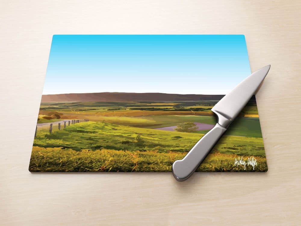 Rolling Hills Blue - Glass Worktop Saver