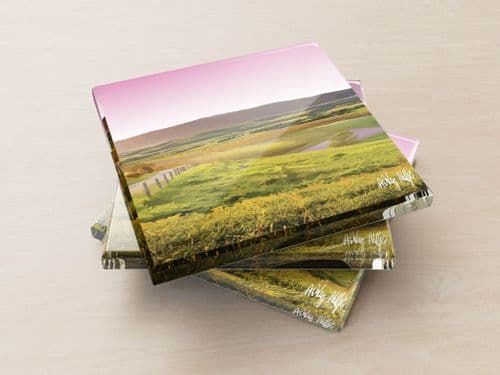 Rolling Hills Pink - Glass Coasters