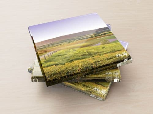 Rolling Hills Purple - Glass Coasters