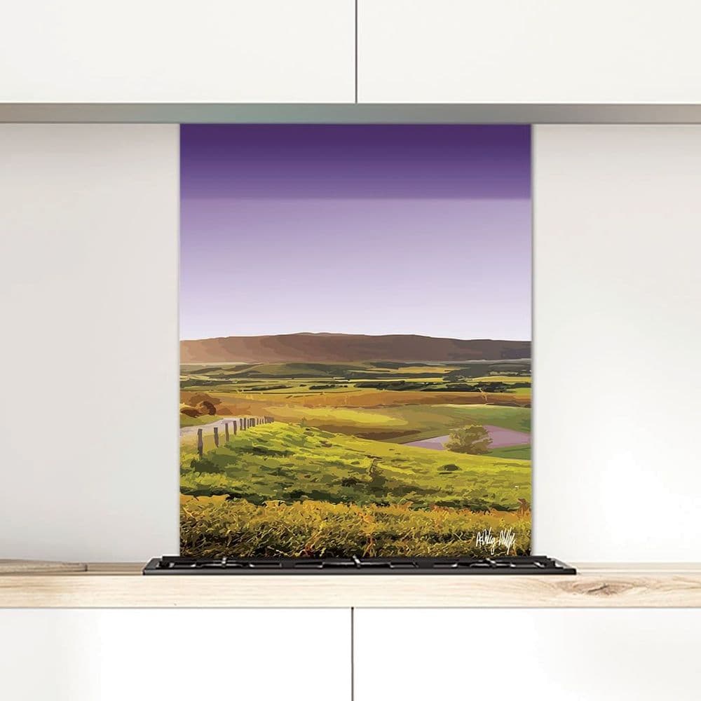 Rolling Hills Purple - Glass Splashback