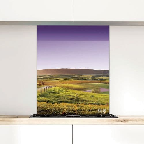 Rolling Hills Purple - Glass Splashback