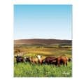 Rolling Hills With Cows Blue - Glass Splashback