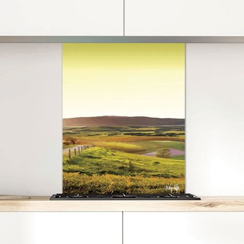 Rolling Hills Yellow - Glass Splashback
