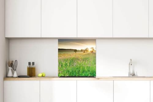 Sainfoin Wildflowers - Glass Splashback