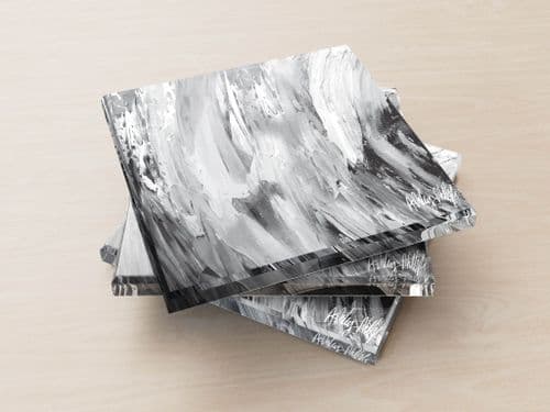 Sonic Wave Grey - Glass Coasters