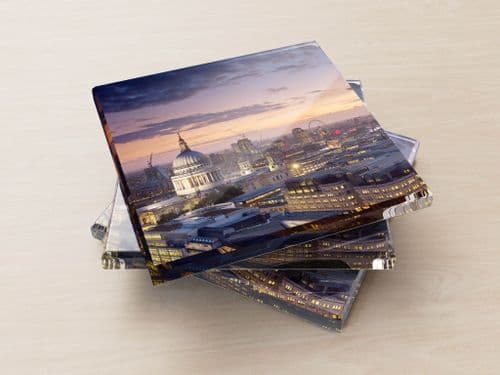 St Paul's Sunset - Glass Coasters