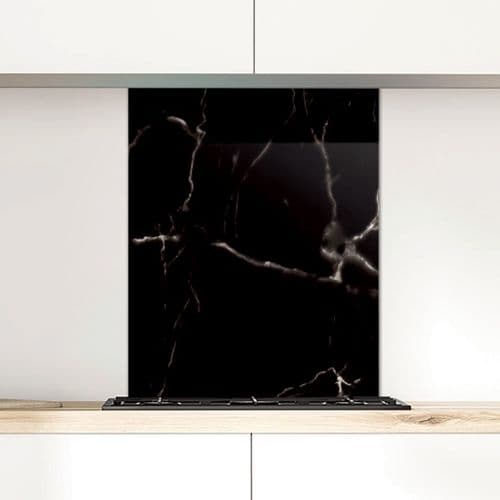 Statuary Marble Black - Glass Splashback