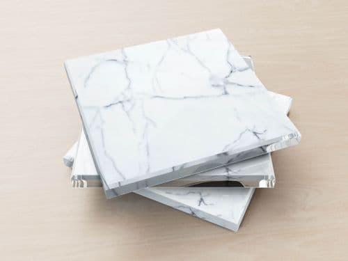 Statuary Marble - Glass Coasters