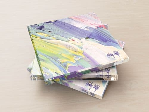 Surging Wave Purple - Glass Coasters