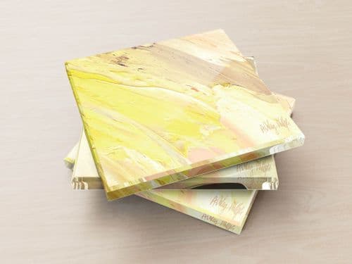 Surging Wave Yellow - Glass Coasters
