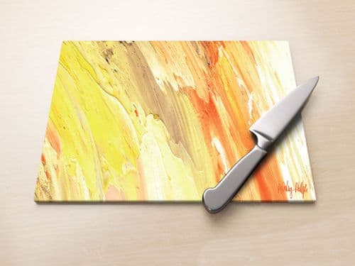 Surging Wave Yellow - Glass Worktop Saver