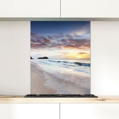 Tenby Dawn, Pembrokeshire, Wales - Glass Splashback