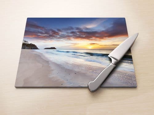 Tenby Dawn, Pembrokeshire, Wales - Glass Worktop Saver