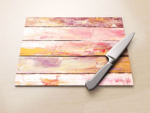 Vintage Panels Pink - Glass Worktop Saver