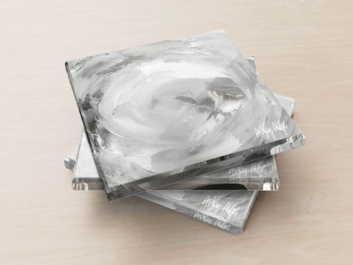 Vortex Grey - Glass Coasters