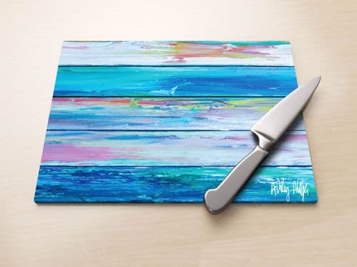 Weathered Paint Blue - Glass Worktop Saver