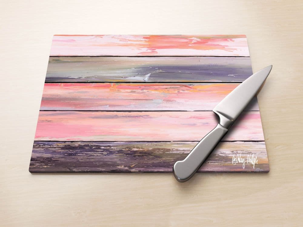 Weathered Paint Pink - Glass Worktop Saver