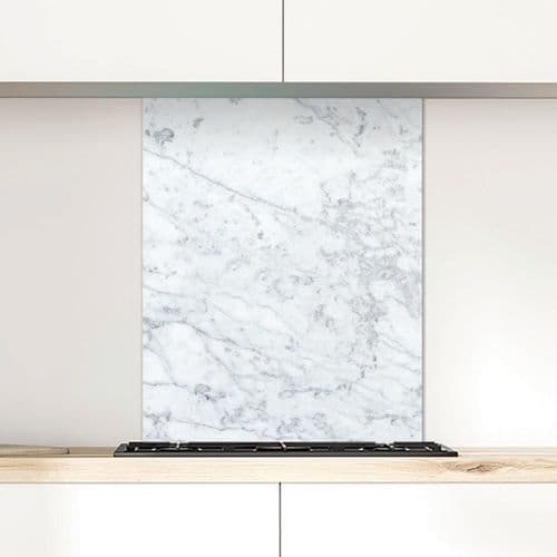 White Carrara Marble - Glass Splashback