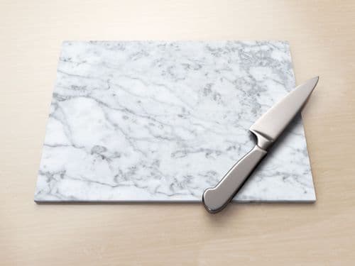 White Carrara Marble - Glass Worktop Saver