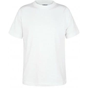 PE T-Shirt in White with School Logo (Not Compulsory)