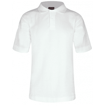 Polo Shirt in White with School Logo (Not Compulsory)