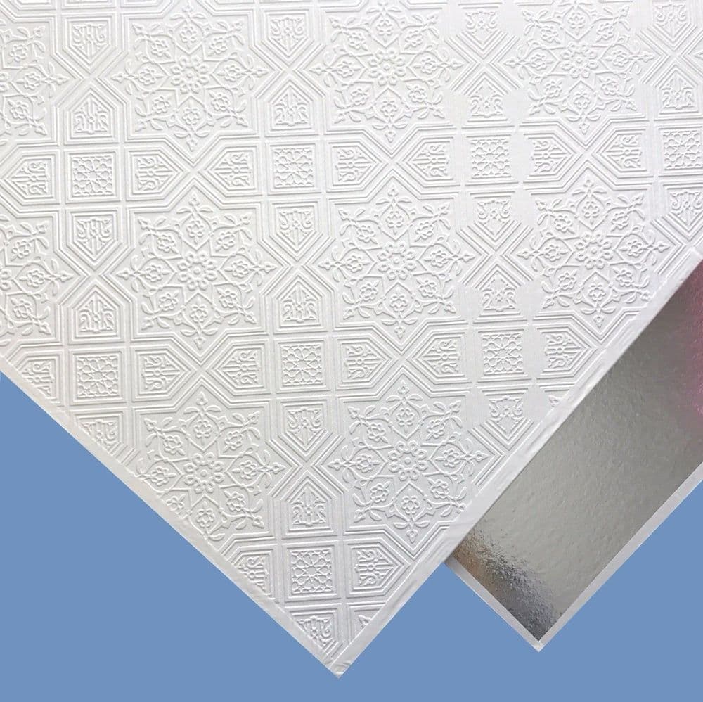 Vinyl Fancy Engrave Suspended Ceiling Tiles 595mm x 595mm x 7mm To Fit