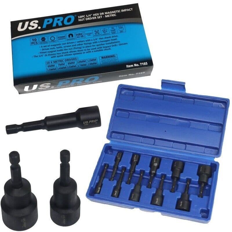 Magnetic Impact Nut Driver Set 80-Piece Metric & SAE With Socket