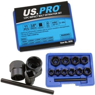 11pc Bolt Extractor Set US PRO 2656