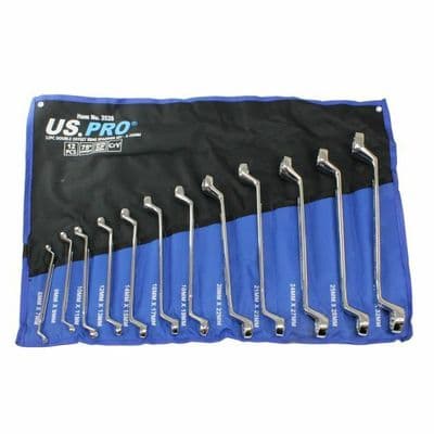 12pc Offset Ring Spanner Set 6mm to 32mm US PRO 3526