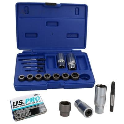 17pc Screw Stud And Nut Extractor Set US PRO 2649