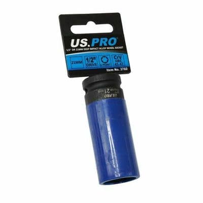 21mm Alloy Wheel Nut Deep Impact Socket 1/2