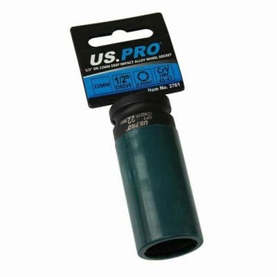 22mm Alloy Wheel Nut Deep Impact Socket 1/2