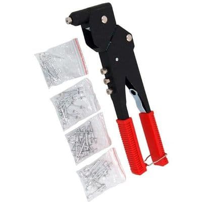360° Rotary Head Pop Rivet Gun With 75 Rivets Neilsen CT1521