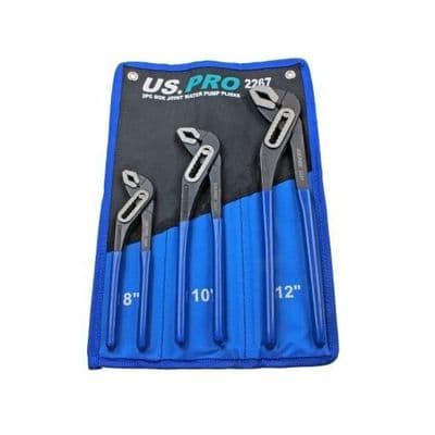 3pc Box Joint Water Pump Plier Set US PRO TOOL 2267