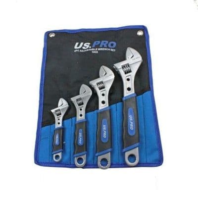 4pc Adjustable Wrench Set  6